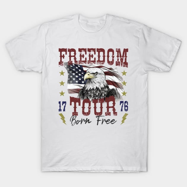 Freedom Tour Design T-Shirt by Kingdom Arts and Designs